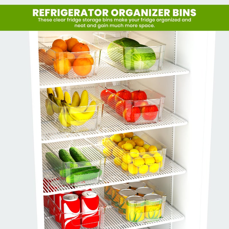 Utopia Home - Fridge Organizer Bins - Refrigerator Organizing Bins - Pantry Organizers and Storage - Stackable Storage Bins For Home & Kitchen Pantry Organization and Storage (Pack of 8, Medium) - Image 5